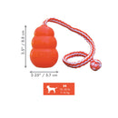 KONG Aqua medium dimensions diagram showing 5.7 x 8.8 cm