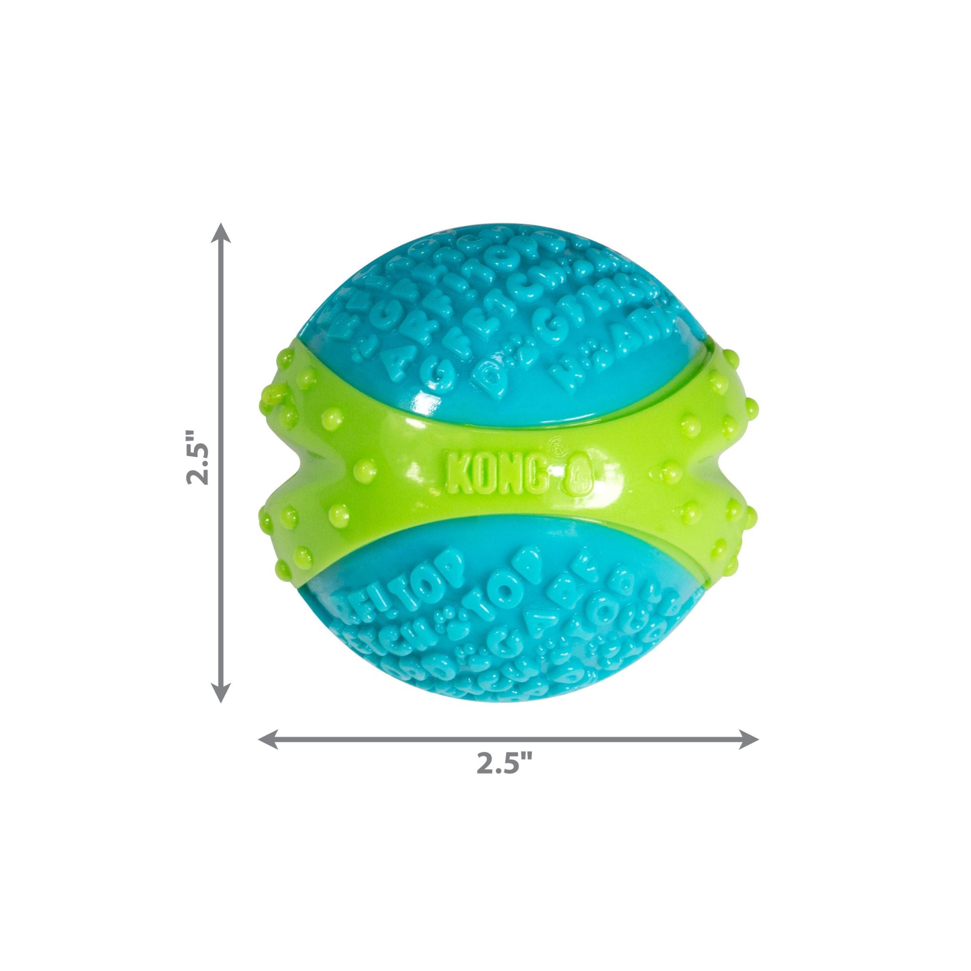 KONG CoreStrength Ball, Medium size, 2.5" x 2.5", 6.35 cm x 6.35 cm.