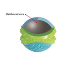 Cutaway view of the KONG CoreStrength Ball showing its reinforced multilayered core.