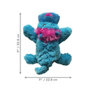 KONG Cozie King Lion Dog Toy with dimensions of 9 × 9 inches (22.8 × 22.8 cm).