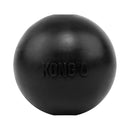 KONG Extreme Ball black natural rubber dog toy with KONG logo.