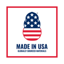 KONG Logo with American flag design and 'Made in USA Globally Sourced Materials' text on a white background