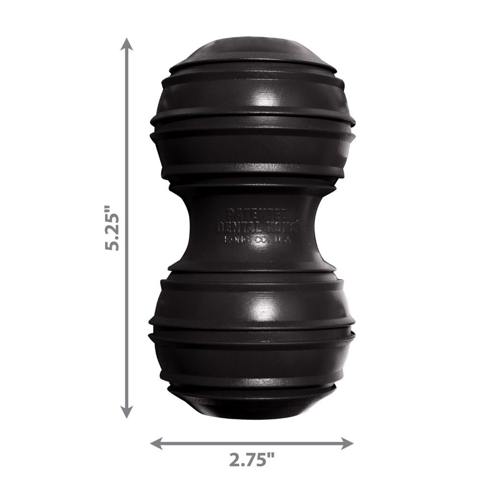 Dimensions of a KONG Extreme Dental Rubber Chew Toy for Dogs.