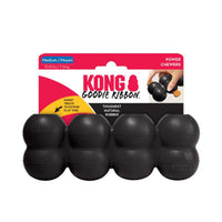 A medium-sized KONG Extreme Goodie Ribbon attached to retail packaging.