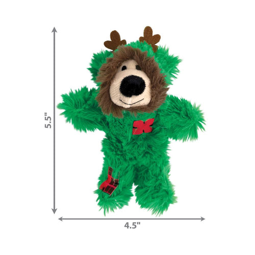 Green Softies Pajama Bear Cat Toy - Dimensions.