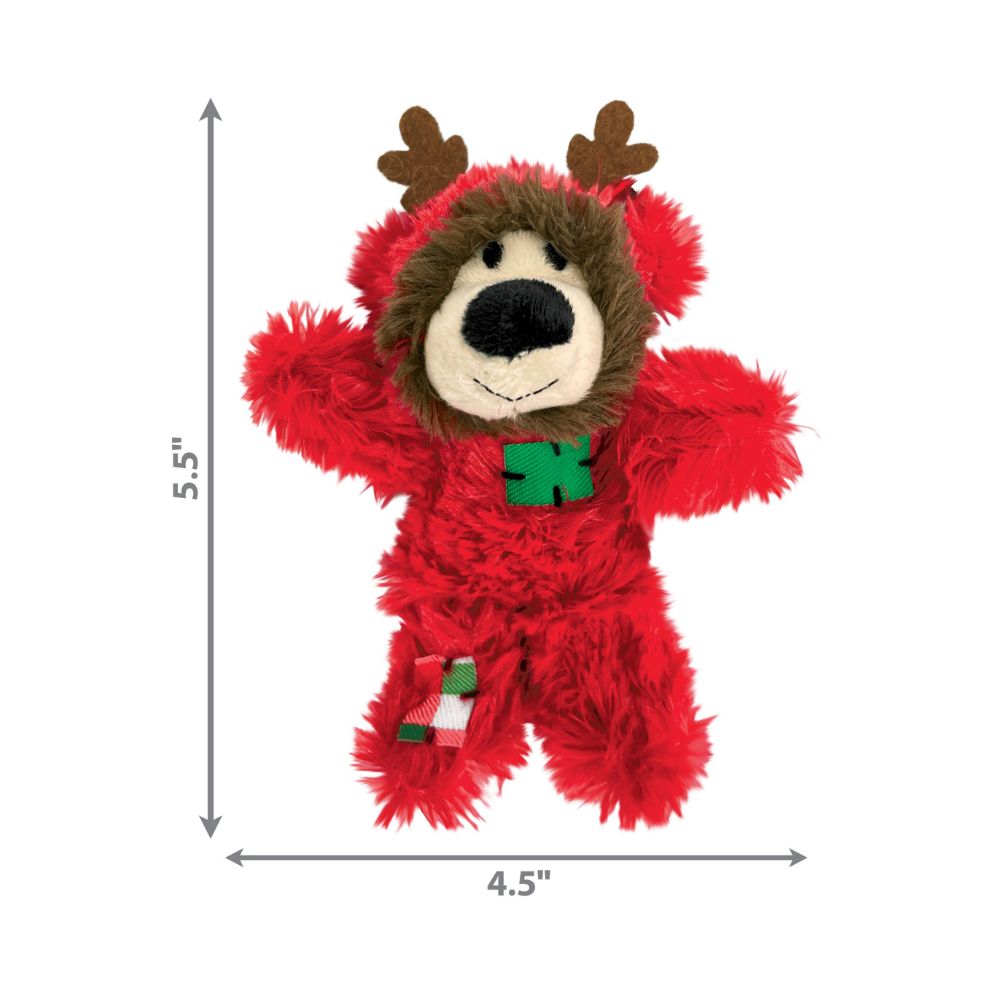 Red Softies Pajama Bear Cat Toy - Dimensions.
