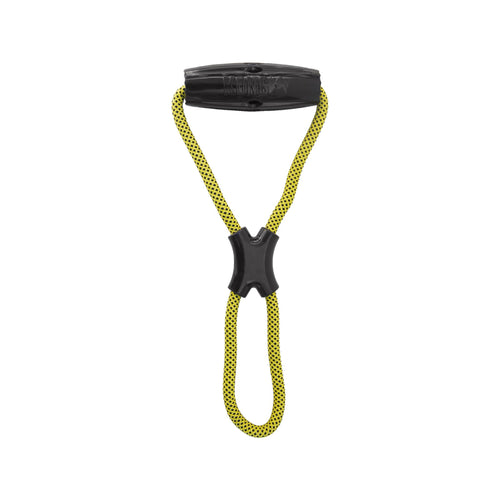 KONG Jaxx Infinity Tug Toy with Yellow rope with black grip - suitable for medium to large dogs
