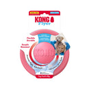 Pink KONG Puppy Flyer in retail packaging on a white background.