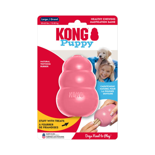 KONG Puppy Dog Toy Large Pink retail packaging