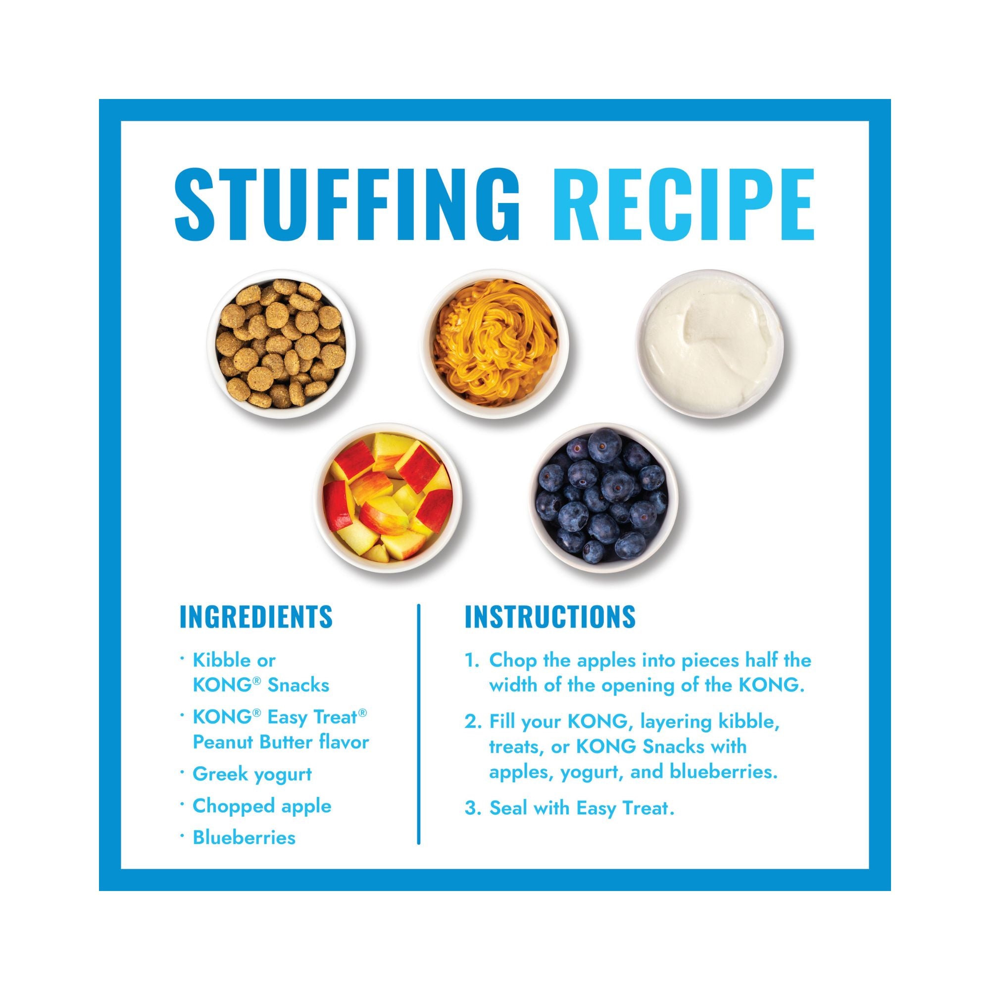 Stuffing recipe ideas for KONG Puppy enrichment toy