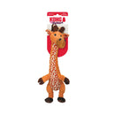 KONG Shakers Luvs Giraffe plush toy attached to KONG branded packaging.