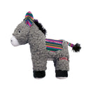KONG Sherps Donkey plush dog toy in grey, side view standalone shot.