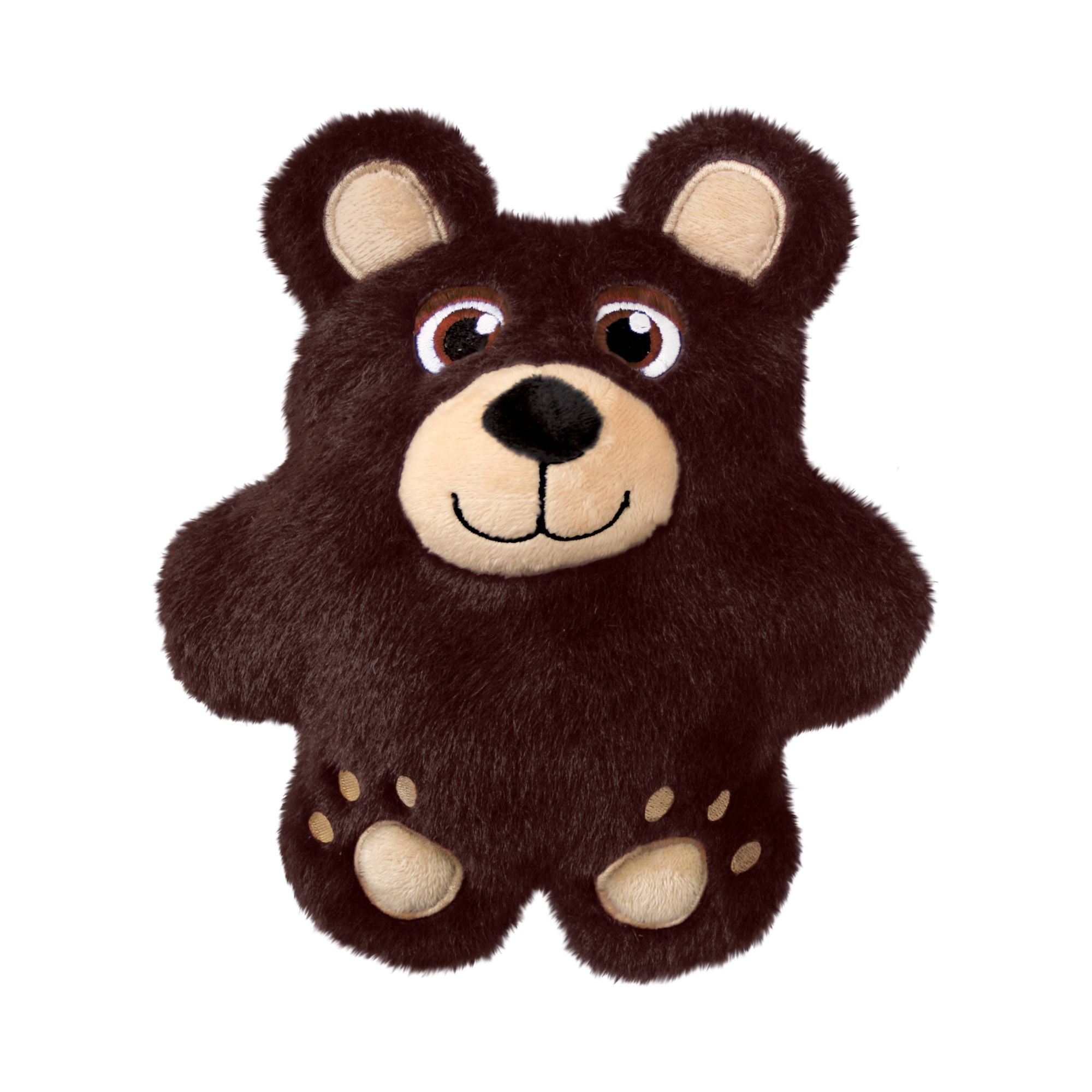 KONG Snuzzles Bear dog toy with a full-body squeaker and soft exterior, perfect for gentle, engaging indoor play.