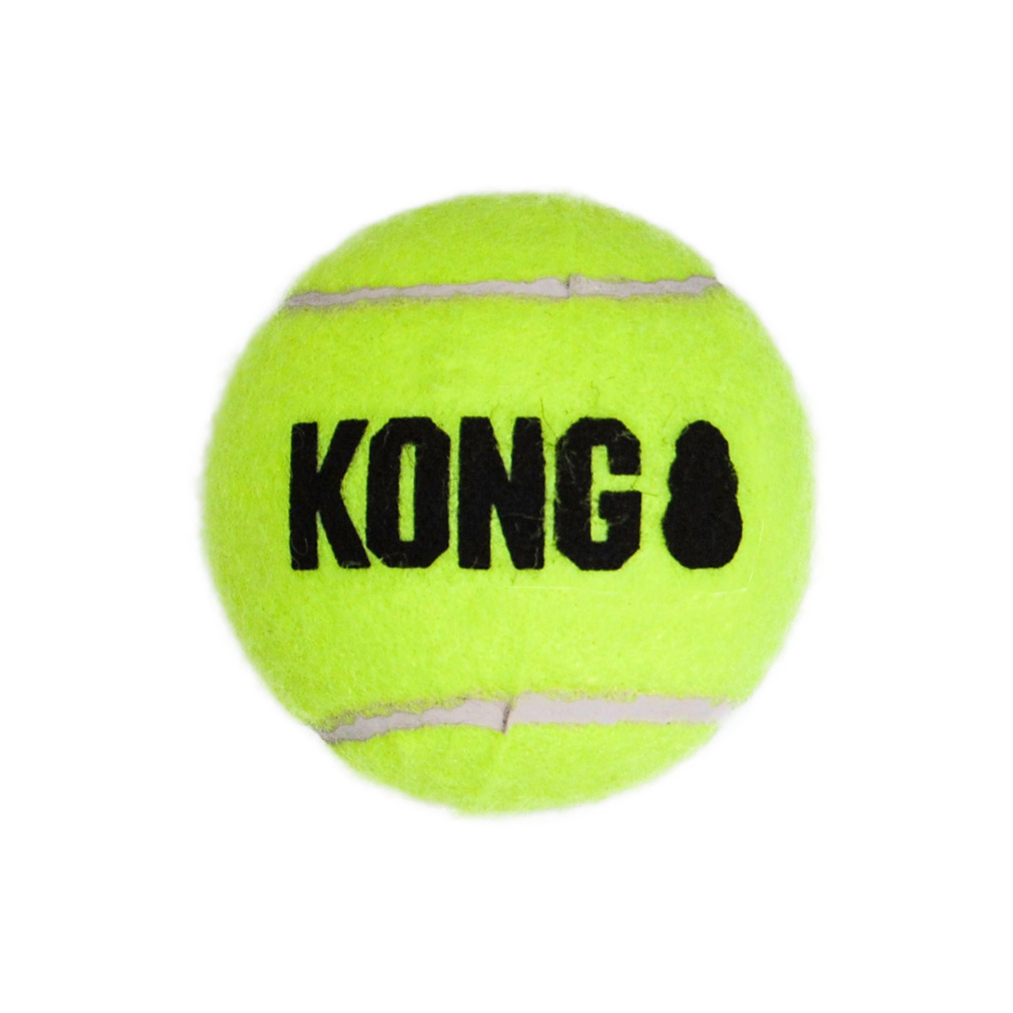 KONG SqueakAir Medium tennis ball with KONG logo on a white background.