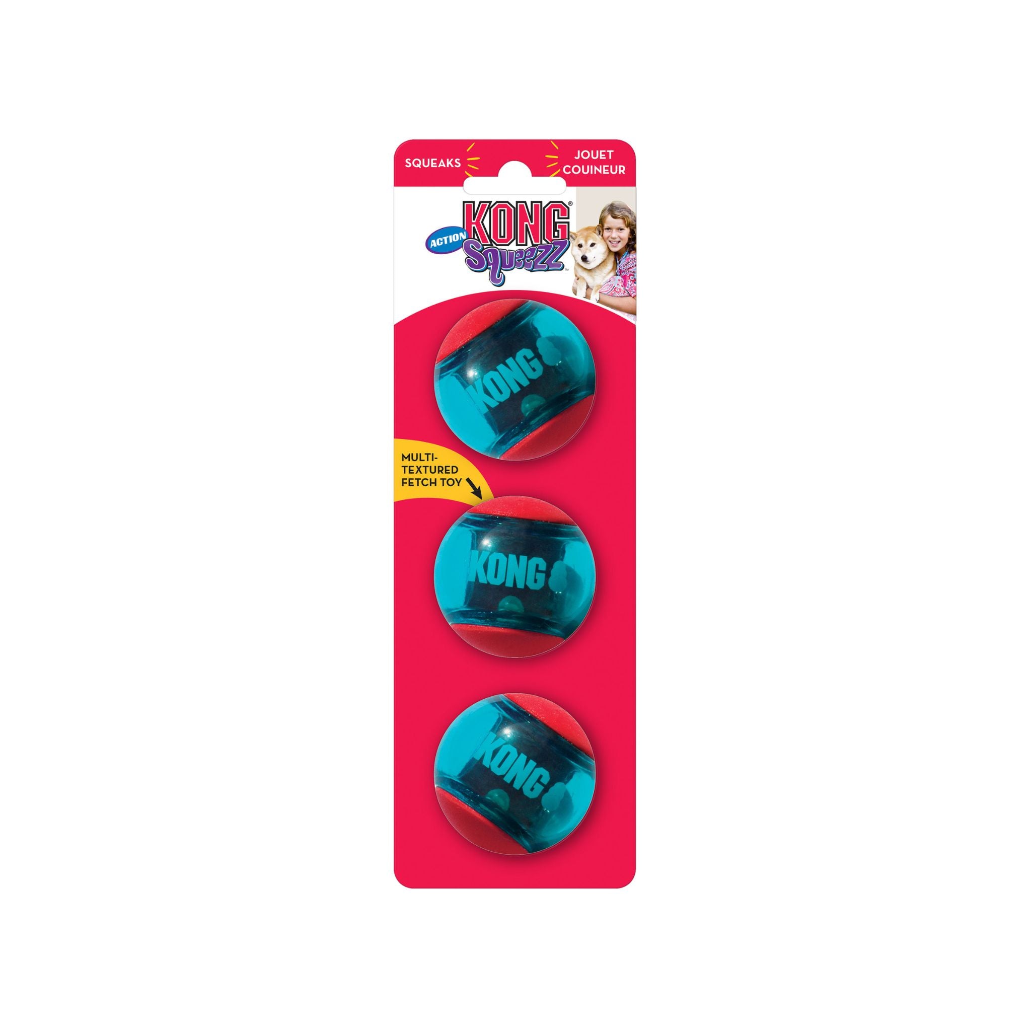 KONG Squeezz Action Ball Red – Unleash the Fun Today!
