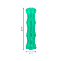 KONG Squeezz Dental Stick Chew Toy for dogs featuring dimensions.