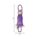 KONG Tugger Knots Monkey Dog Toy with dimensions of 6.5 × 20 inches (16.5 × 50.8 cm).
