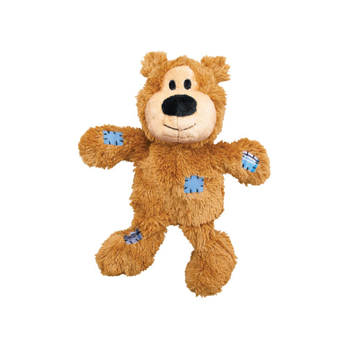 KONG Wild Knots Bear Dog Toy in Tan – Durable, Cuddly Dog Toy with Minimal Stuffing