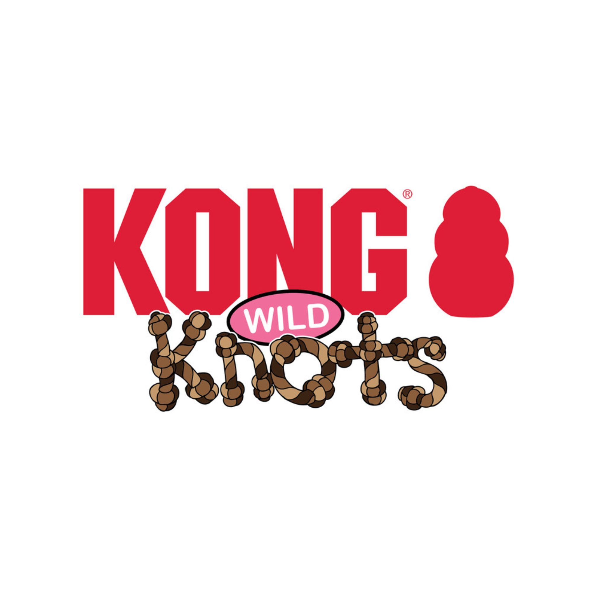 KONG Wild Knots logo in red, pink and brown.