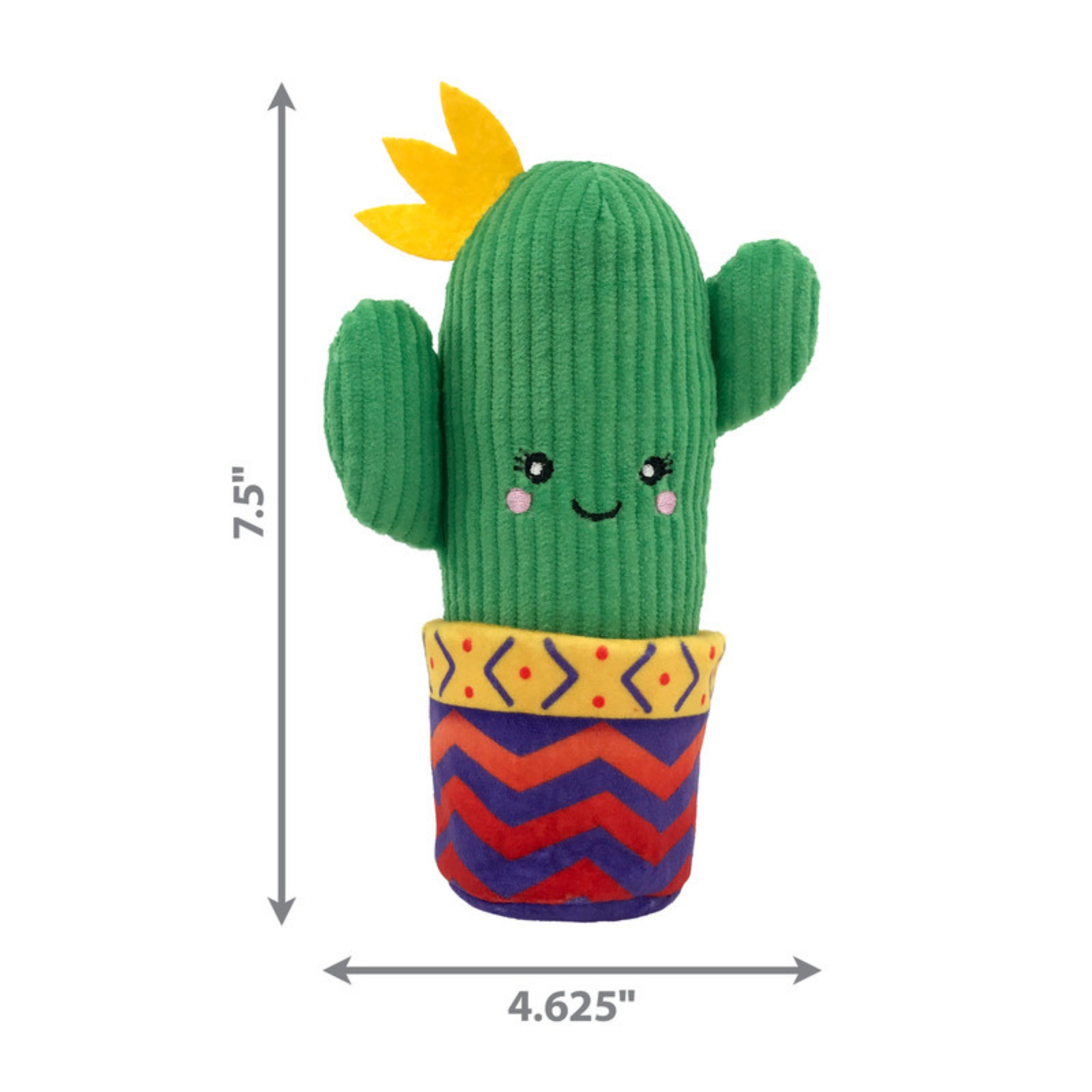 KONG Wrangler Cactus Cat Toy - Dimensions.