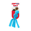KONG Wubba Puppy blue dog toy displayed in official KONG retail packaging.