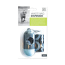 M-PETS charcoal and blue waste bag dispenser in retail packaging