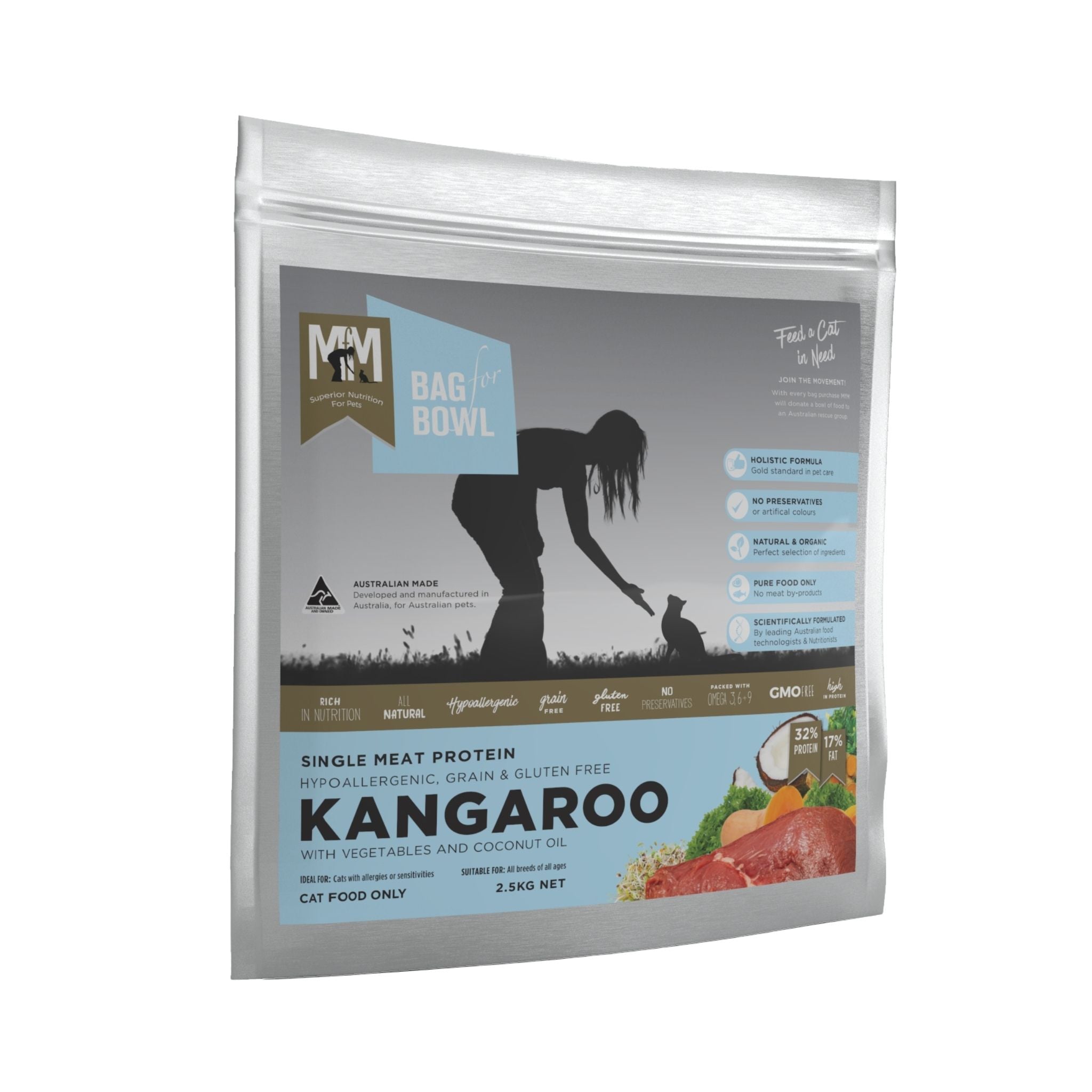 Meals for Meows Single Meat Protein Kangaroo – Adult Cat Dry Food