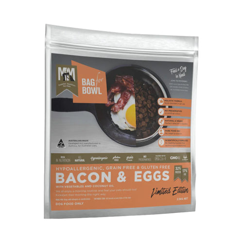 Meals for Mutts Bacon and Eggs adult dry dog food 2.5kg bag front