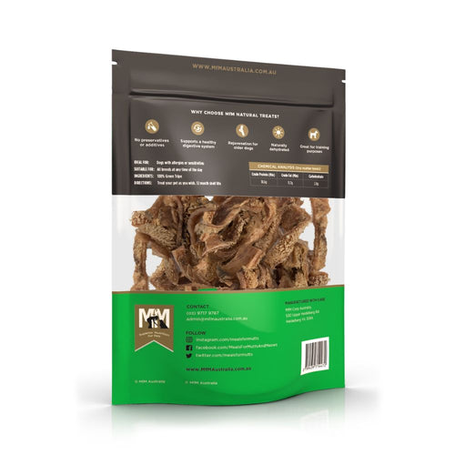 Nutritional information label on Green Tripe Dog Treats package