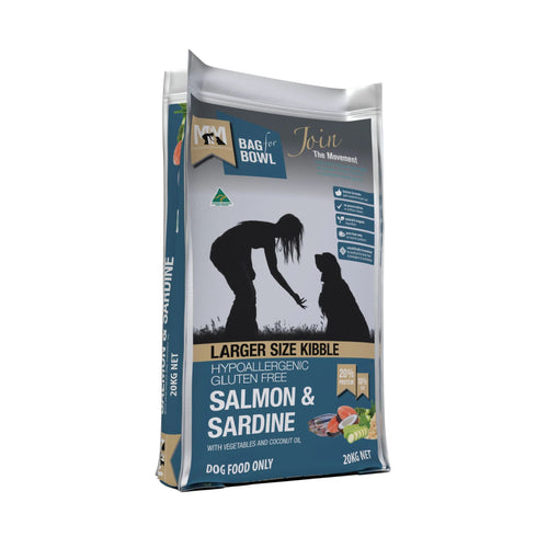 Meals for Mutts Salmon & Sardine (Large Kibble) adult dog food 20kg bag front