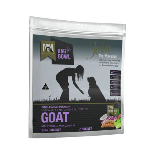 Meals for Mutts Single Meat Protein Goat dry dog food 2.5kg bag front