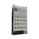 Back of Meals for Mutts Single Meat Protein Lamb 14kg bag showing ingredients and nutrition