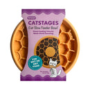Front packaging of Catstages Cat Slow Feeder Bowl orange by Outward Hound.