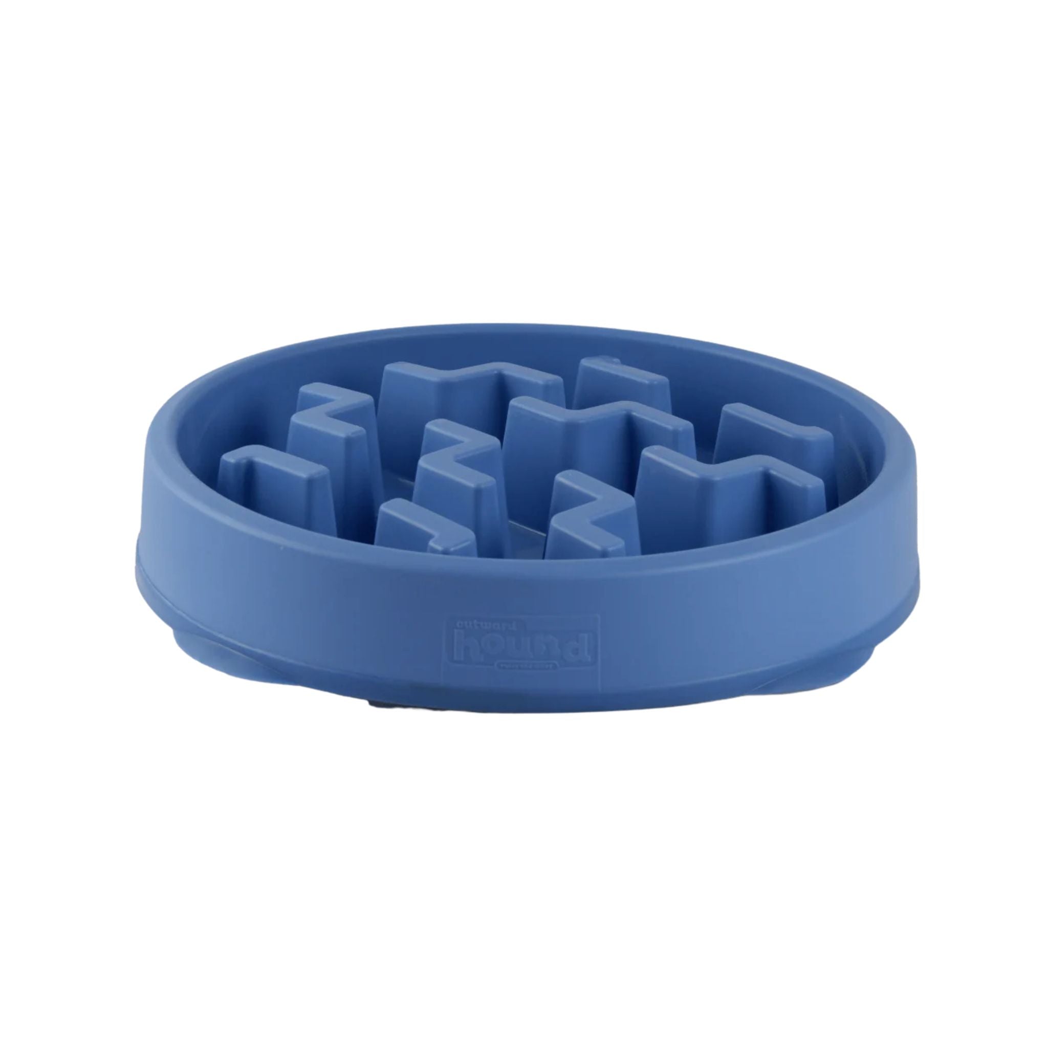 Outward Hound Fun Feeder Slo Bowl — Blue (Notch Maze Design)