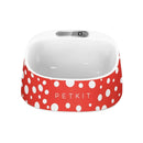 PetKit Fresh Smart Antibacterial Bowl in Polka Dot, digital scale pet bowl product shot
