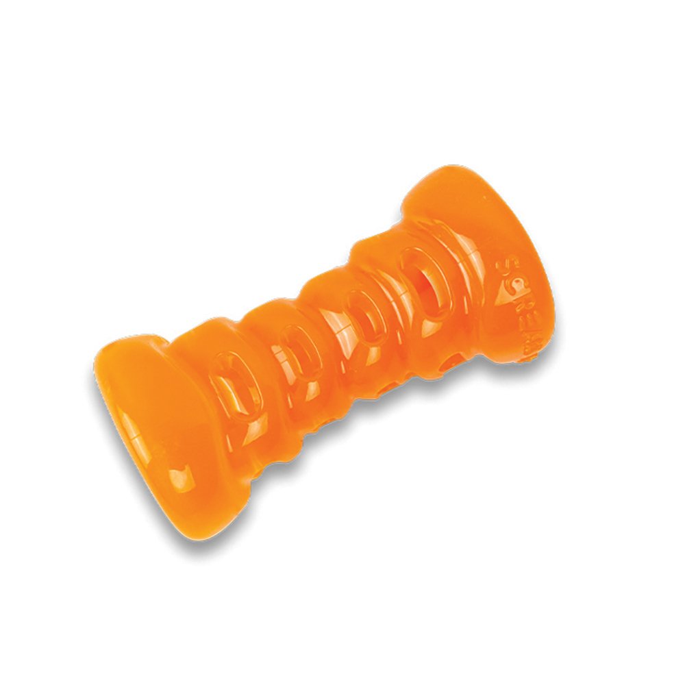Durable Scream Xtreme Orange Treat Bone dog toy for engaging playtime