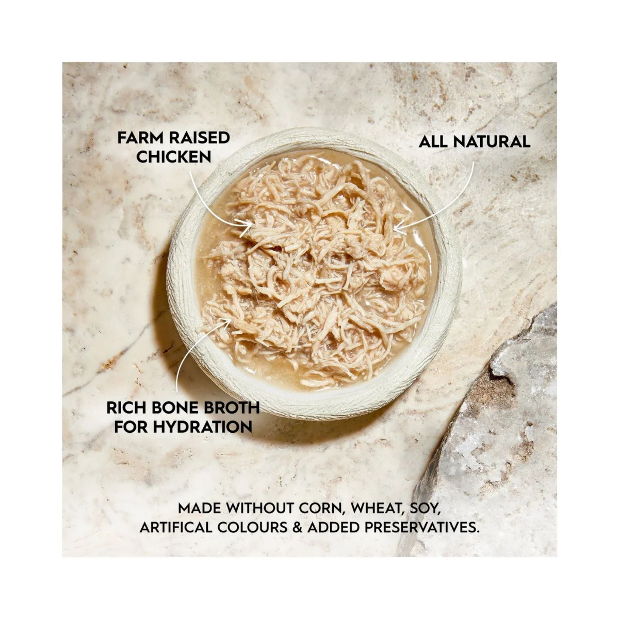 Trilogy Farm Raised Chicken Bone Broth Kitten Wet Cat Food 85g