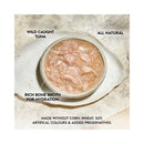 Bowl of Wild Caught Tuna Kitten Food in bone broth promoting hydration and grain-free recipe