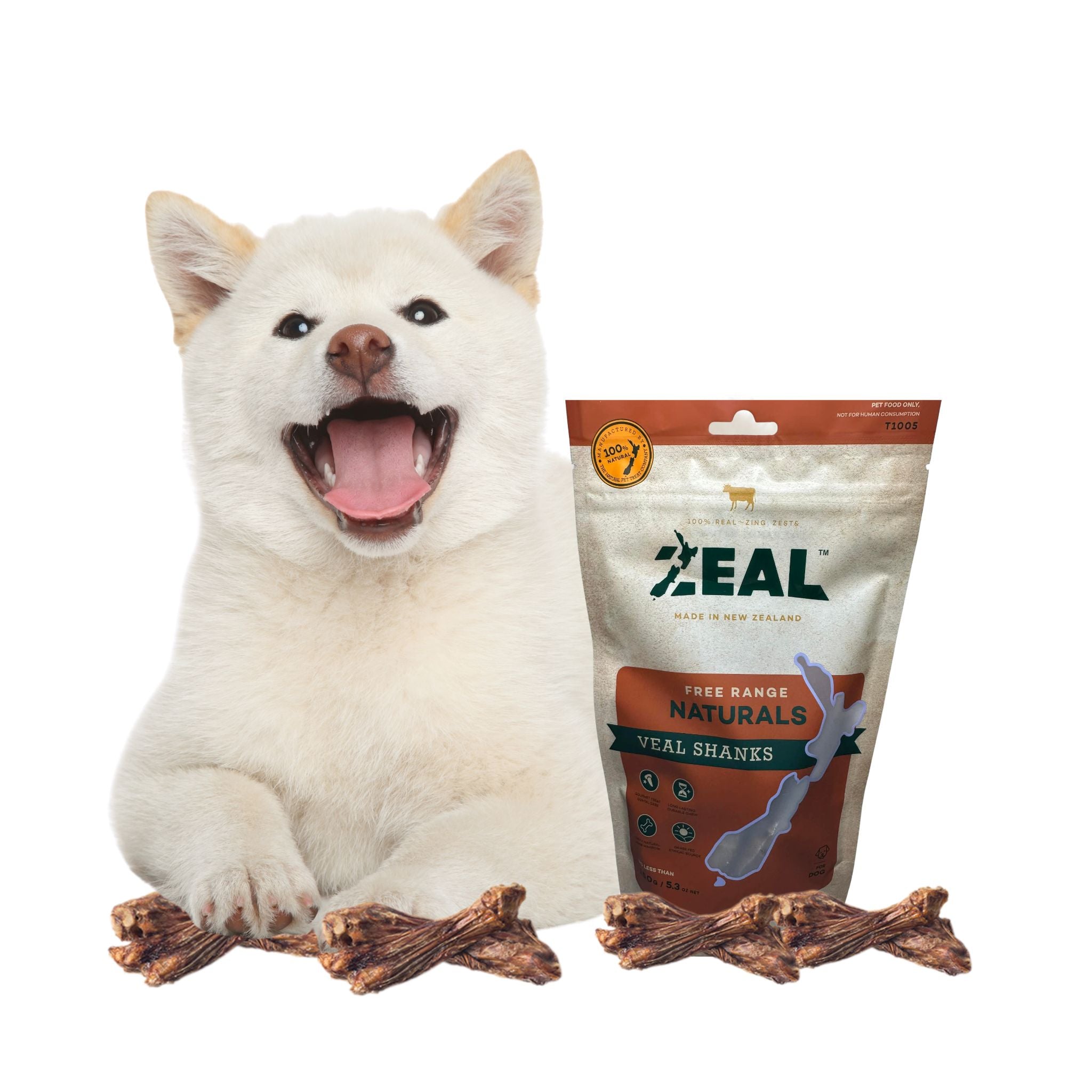 Zeal Air Dried Veal Shanks for Dogs – 150g