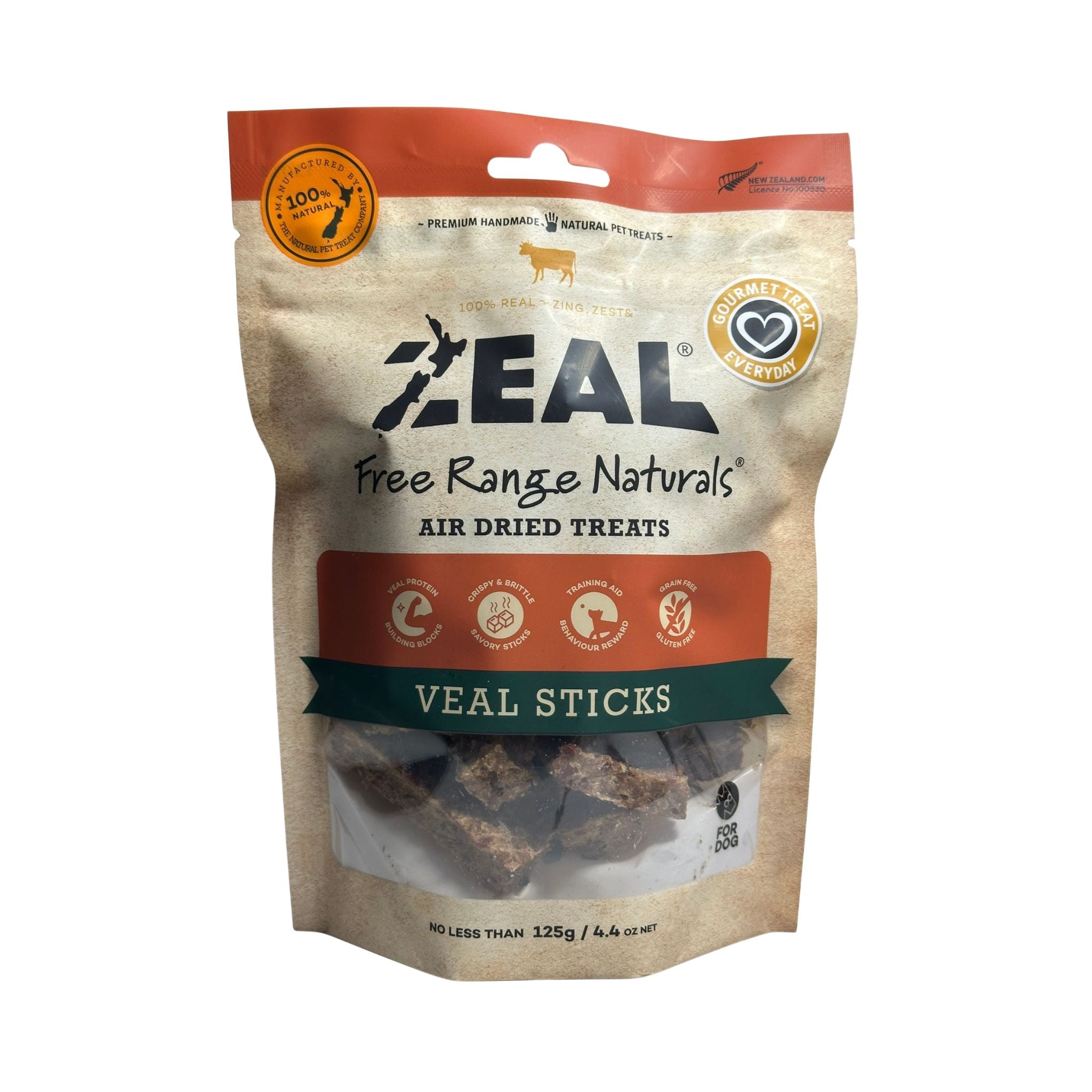 Zeal Air-Dried Veal Sticks for Dogs – 125g