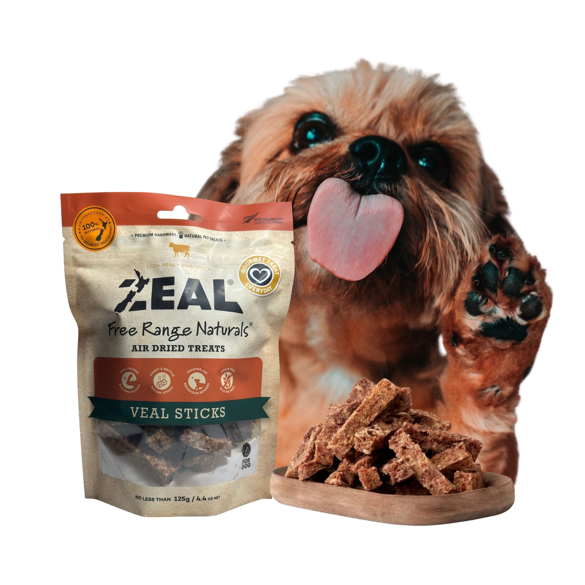 Zeal Air-Dried Veal Sticks for Dogs – 125g