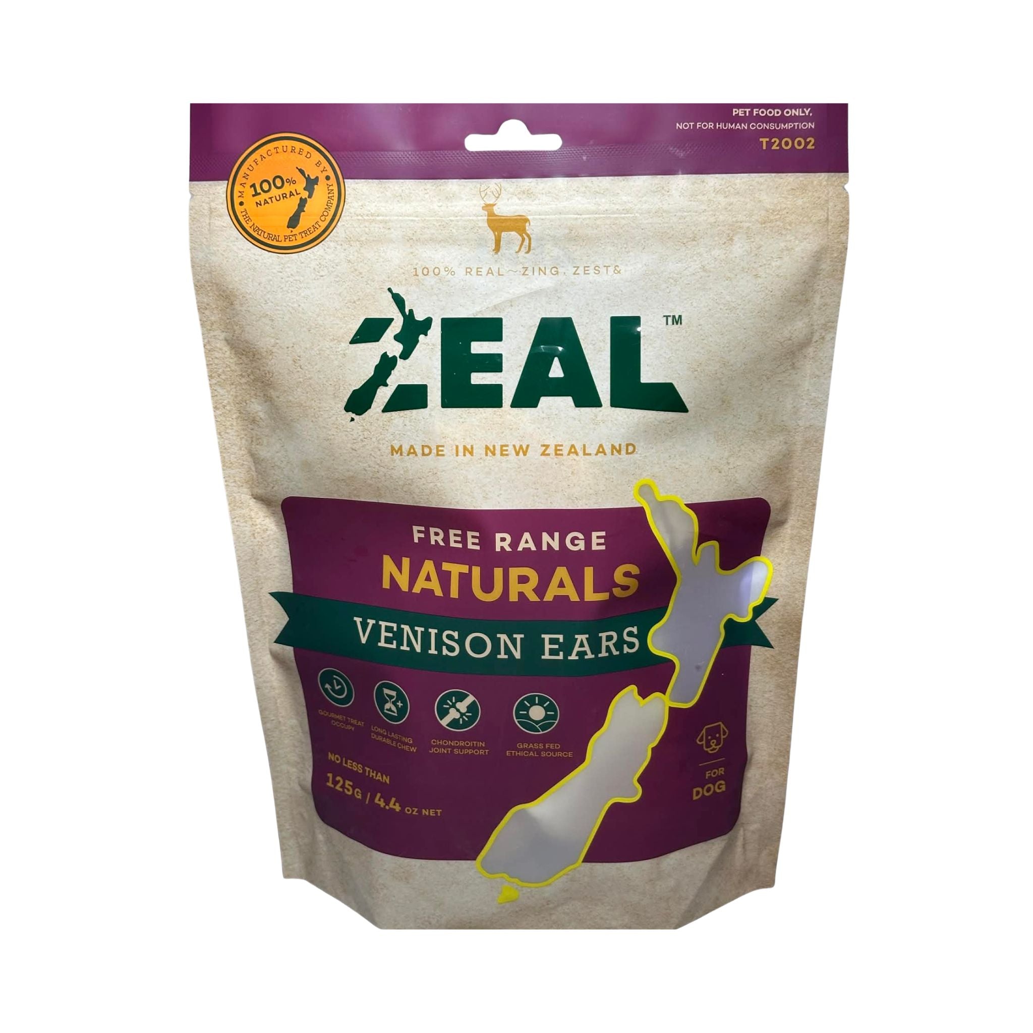 Zeal Air Dried Venison Ears for Dogs – 125g