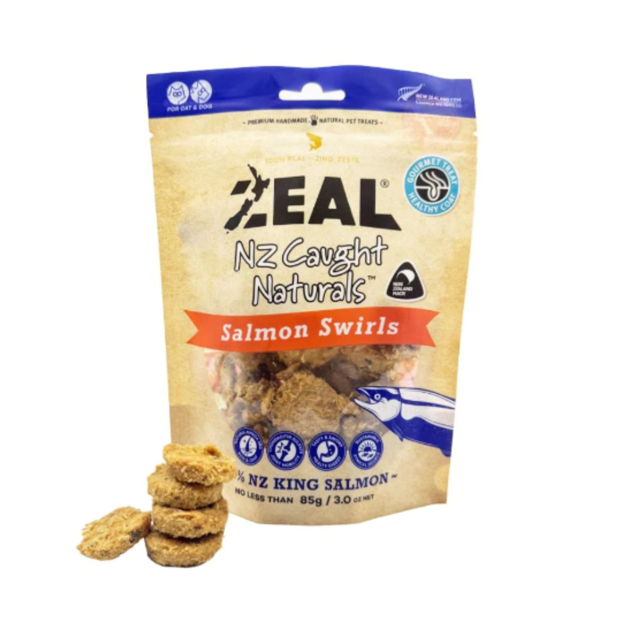 Zeal Freeze Dried Salmon Swirls 85g