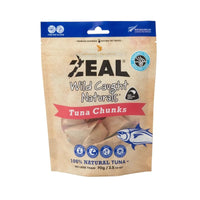 Zeal Freeze-Dried Natural Tuna Chunks for cats and dogs, 70g pack.