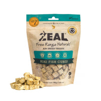 Zeal Hoki Fish Cubes, Free Range Natural air-dried treats for dogs, 85g pack.