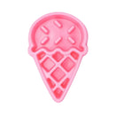 ZippyPaws Happy Bowl Ice Cream pink slow feed dog bowl, empty, on a white background