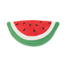 ZippyPaws NomNomz Watermelon plush dog toy showing embroidered watermelon seed detail