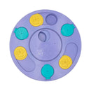 ZippyPaws SmartyPaws Puzzler dog puzzle toy in purple, top view with compartments closed