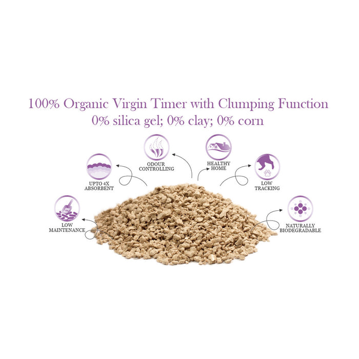 Cherie Clumping Unscented Natural Wood Cat Litter 10L