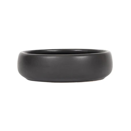 Mog and Bone Designer Ceramic Cat Bowl Black